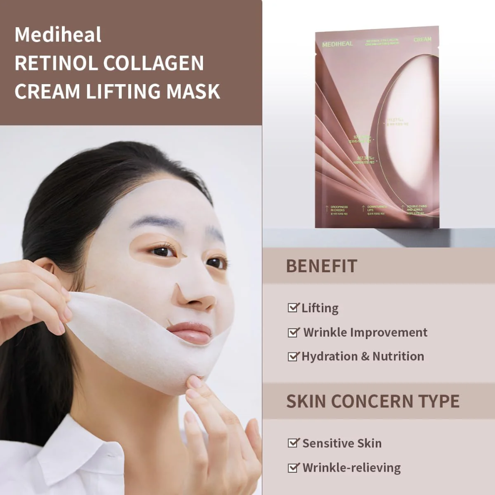 MEDIHEAL Retinol Collagen Cream Lifting Mask