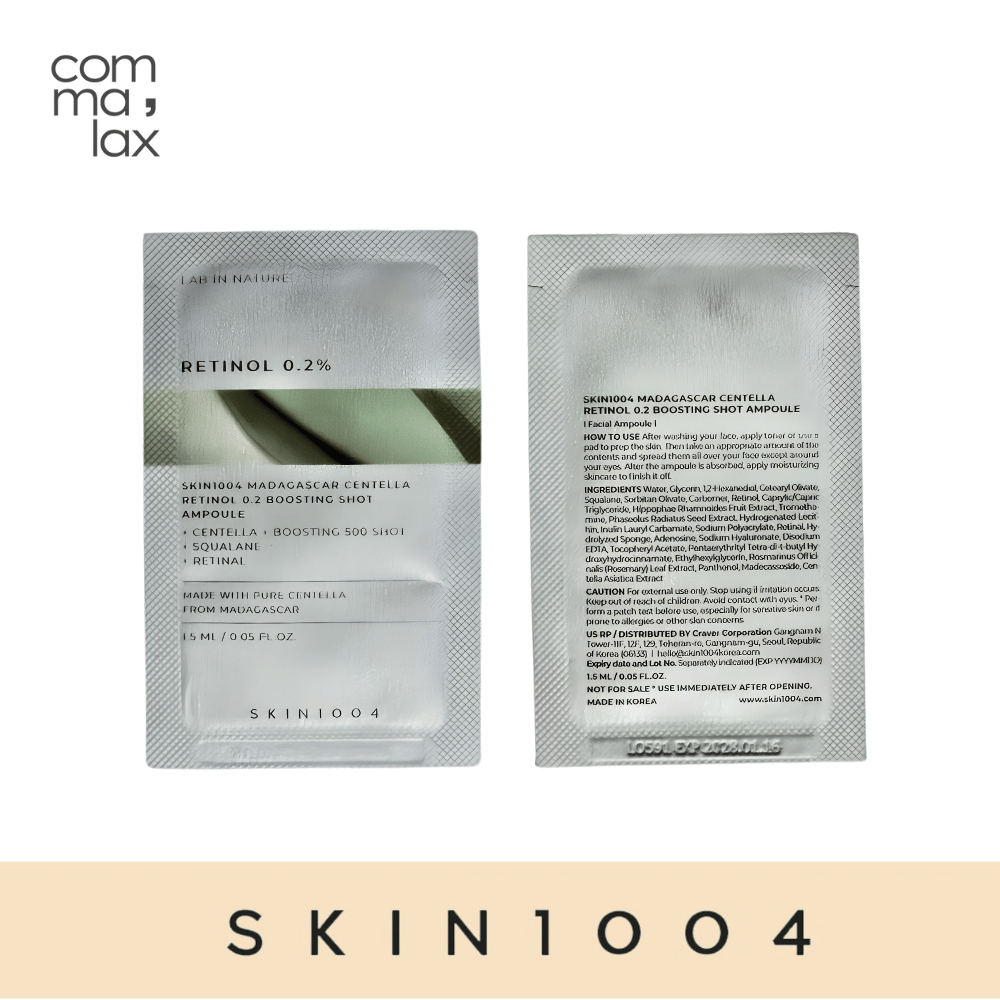 SKIN1004 Madagascar Centella Retinol 0.2 Boosting Shot Ampoule Sachet 1.5ml