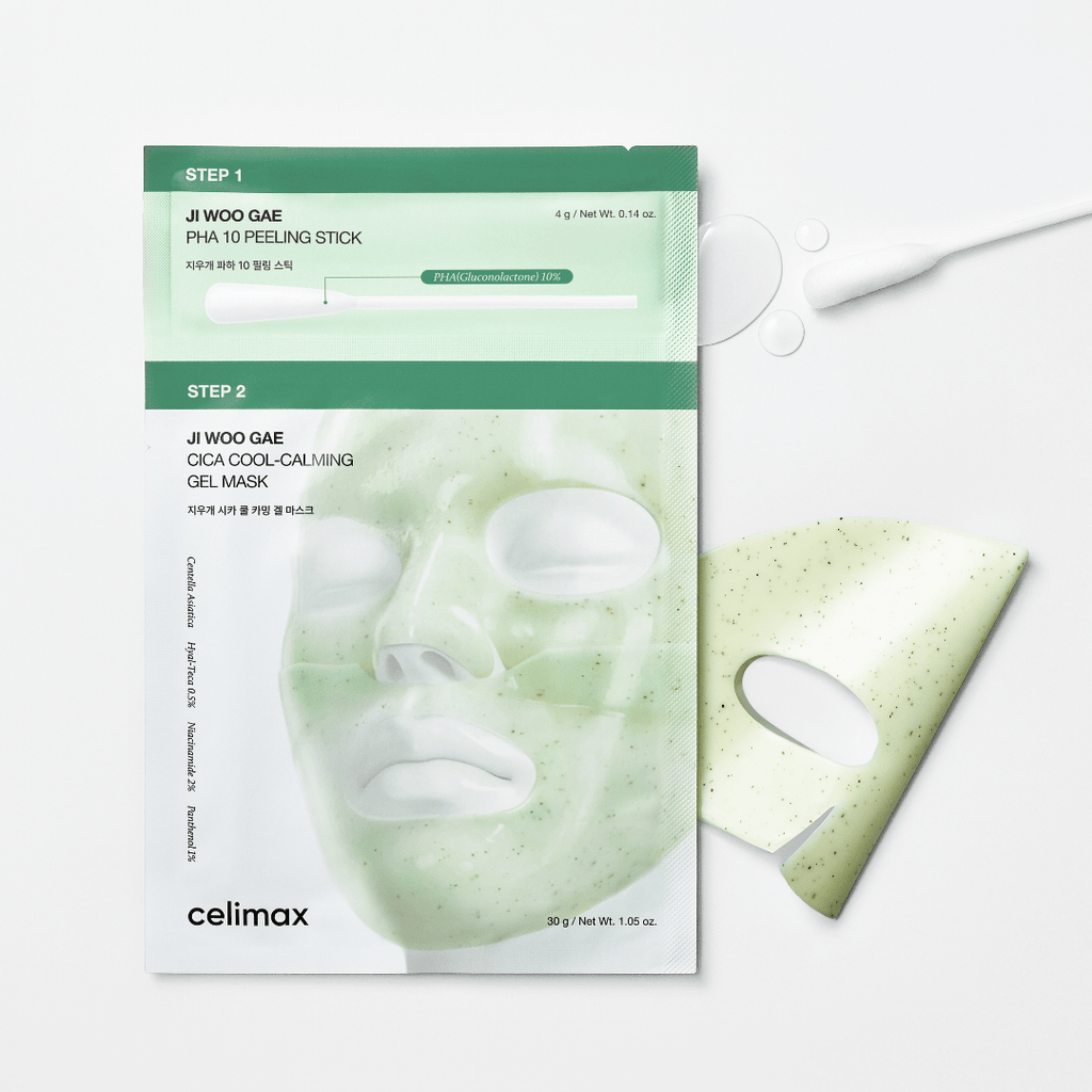 CELIMAX Ji Woo Gae Cica PHA Peel 2-Step Gel Mask 1EA