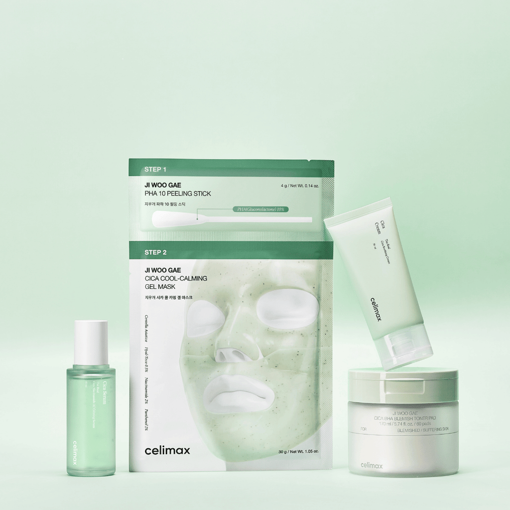 CELIMAX Ji Woo Gae Cica PHA Peel 2-Step Gel Mask 1EA