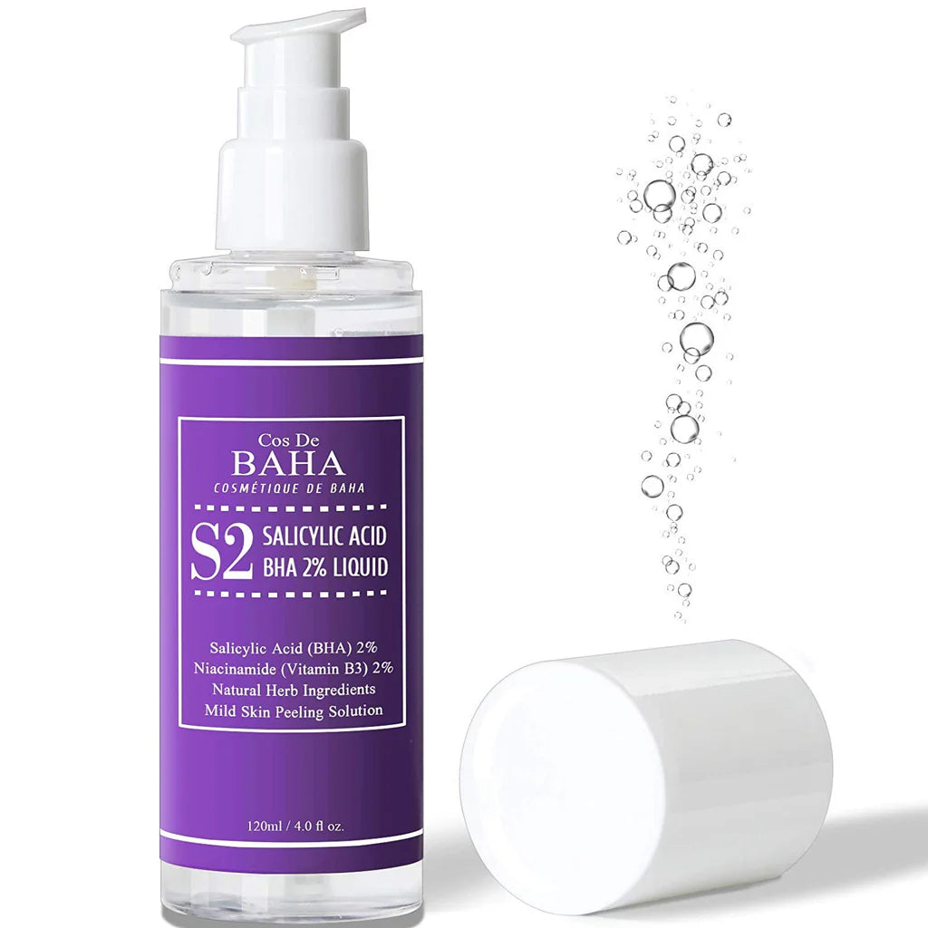 COS DE BAHA Salicylic Acid 2% Liquid 120ml (S2) with Niacinamide - Acne Spot Treatment