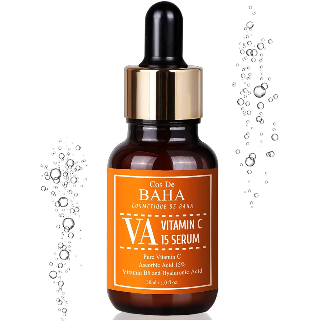 COS DE BAHA Vitamin C 15% Ascorbic Acid 30ml(VA) Brighten Dark Spots and Acne