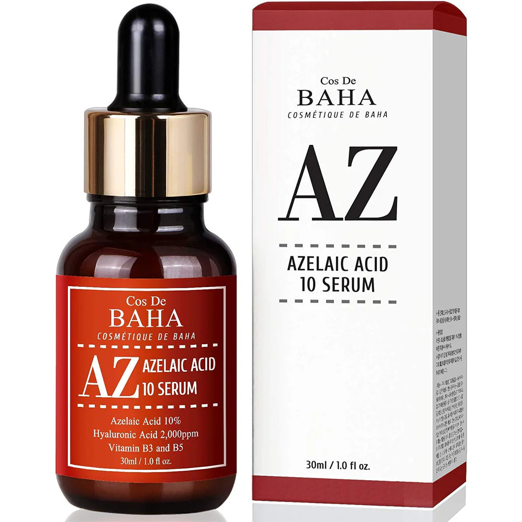 COS DE BAHA Azelaic acid 10% serum 30ml (az) - acne scar removal + redness relief face