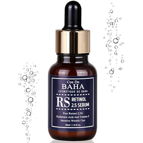 COS DE BAHA Retinol 2.5% Serum 30ml (RS) with Niacinamide & Vitamin E