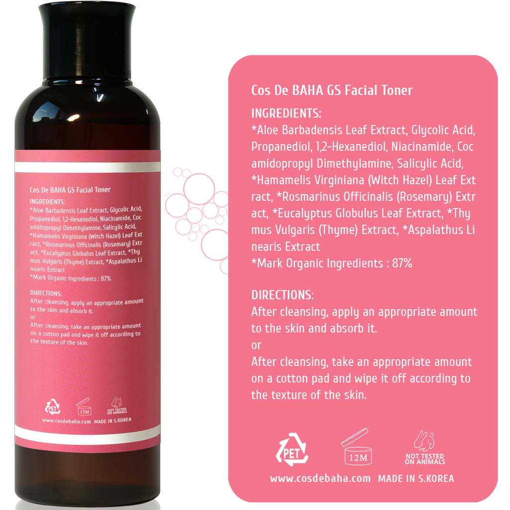 COS DE BAHA AHA/BHA GS Toner 200ml (GS)