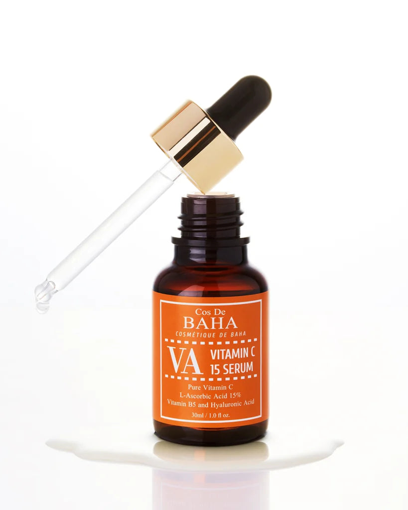 COS DE BAHA Vitamin C 15% Ascorbic Acid 30ml(VA) Brighten Dark Spots and Acne