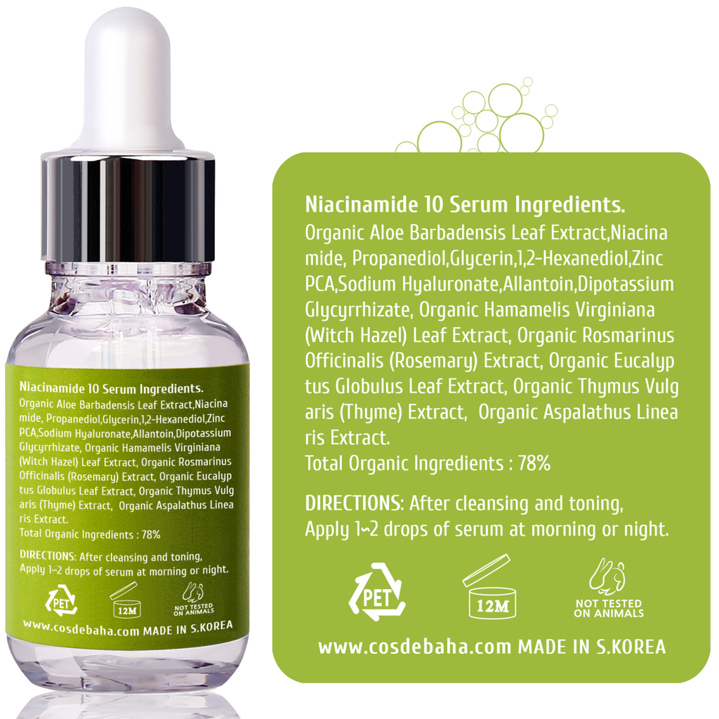 COS DE BAHA Niacinamide 10 Serum 30ml (N)