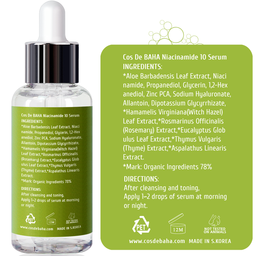 COS DE BAHA Niacinamide Serum 60ml (N60)