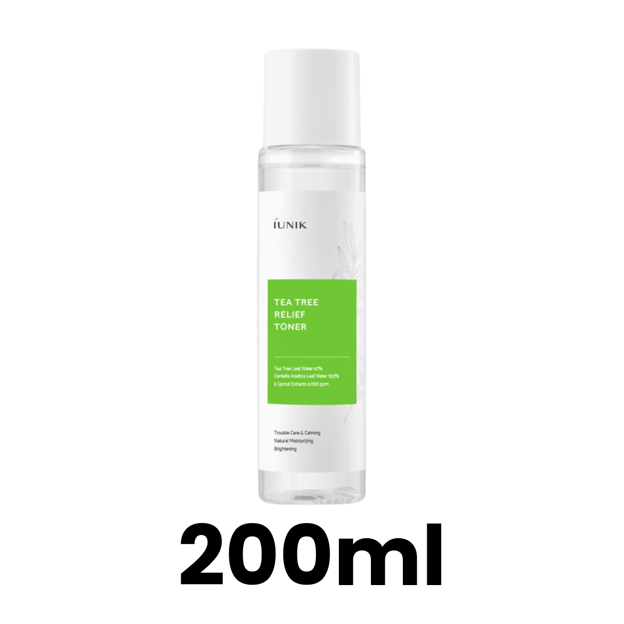 IUNIK Tea Tree Relief Toner 200ml and 25ml