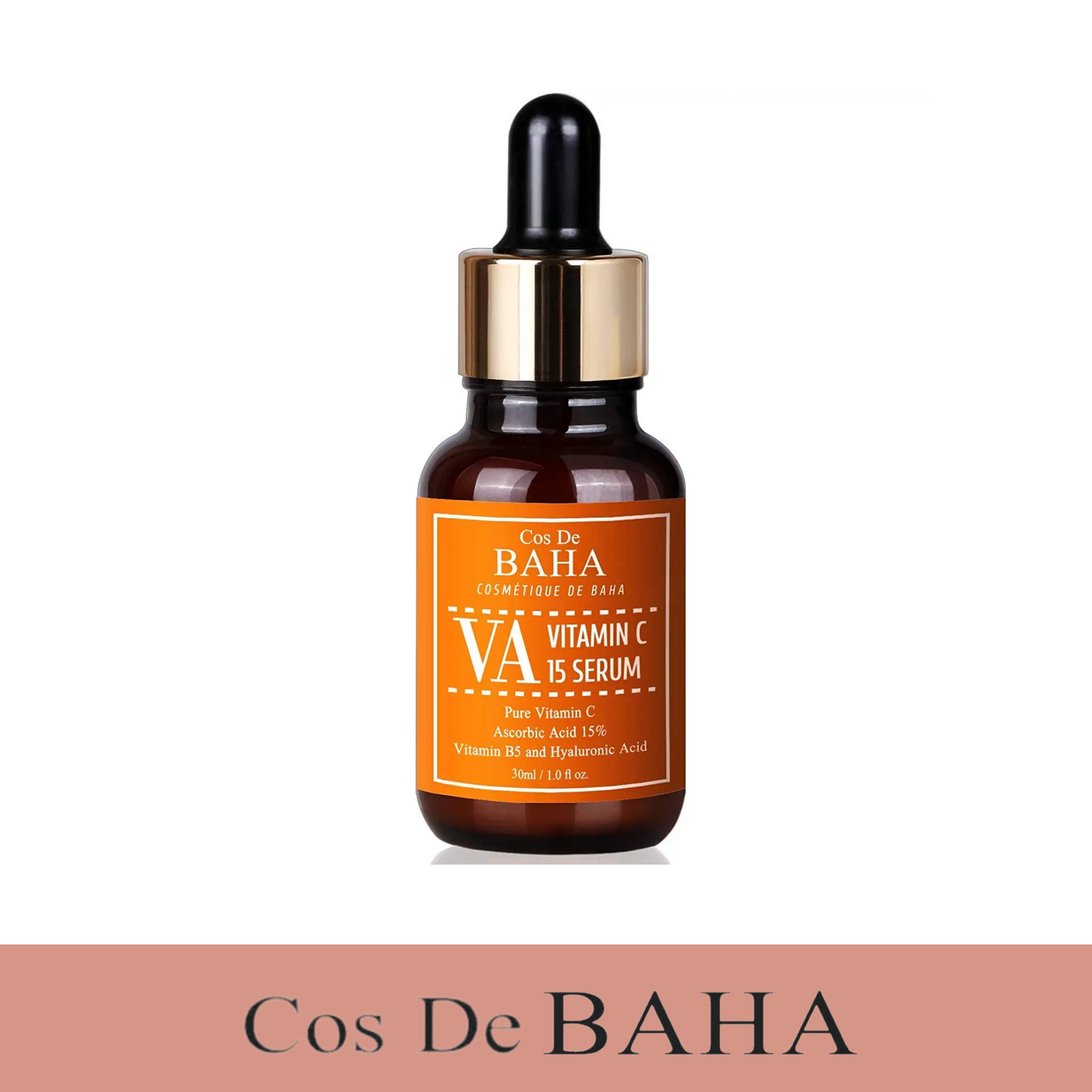 COS DE BAHA Vitamin C 15% Ascorbic Acid 30ml(VA) Brighten Dark Spots and Acne