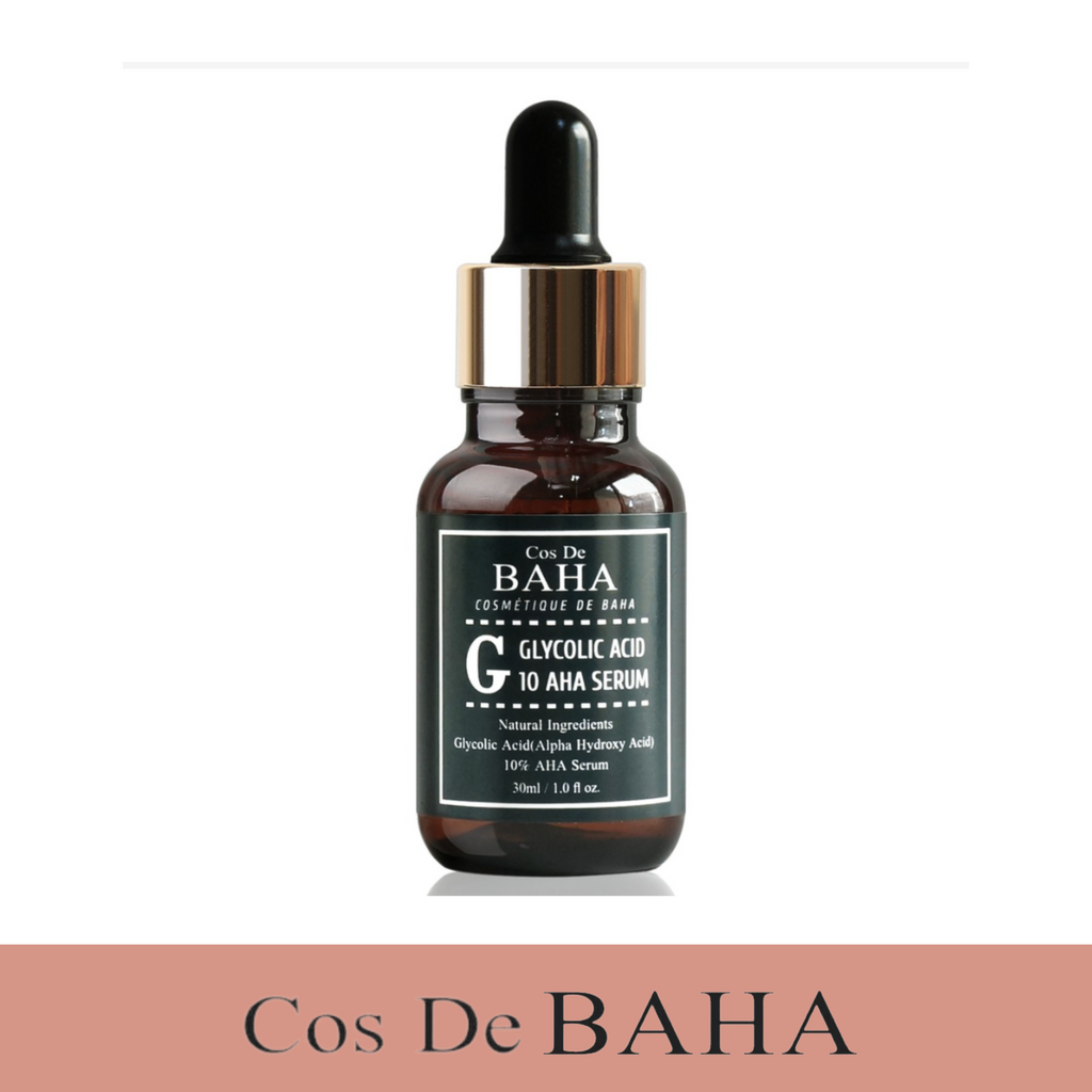 COS DE BAHA Glycolic Serum 30ml (G)With Naturals Ingredients, 30ml - Aha, Smooth Scars + Exfoliates