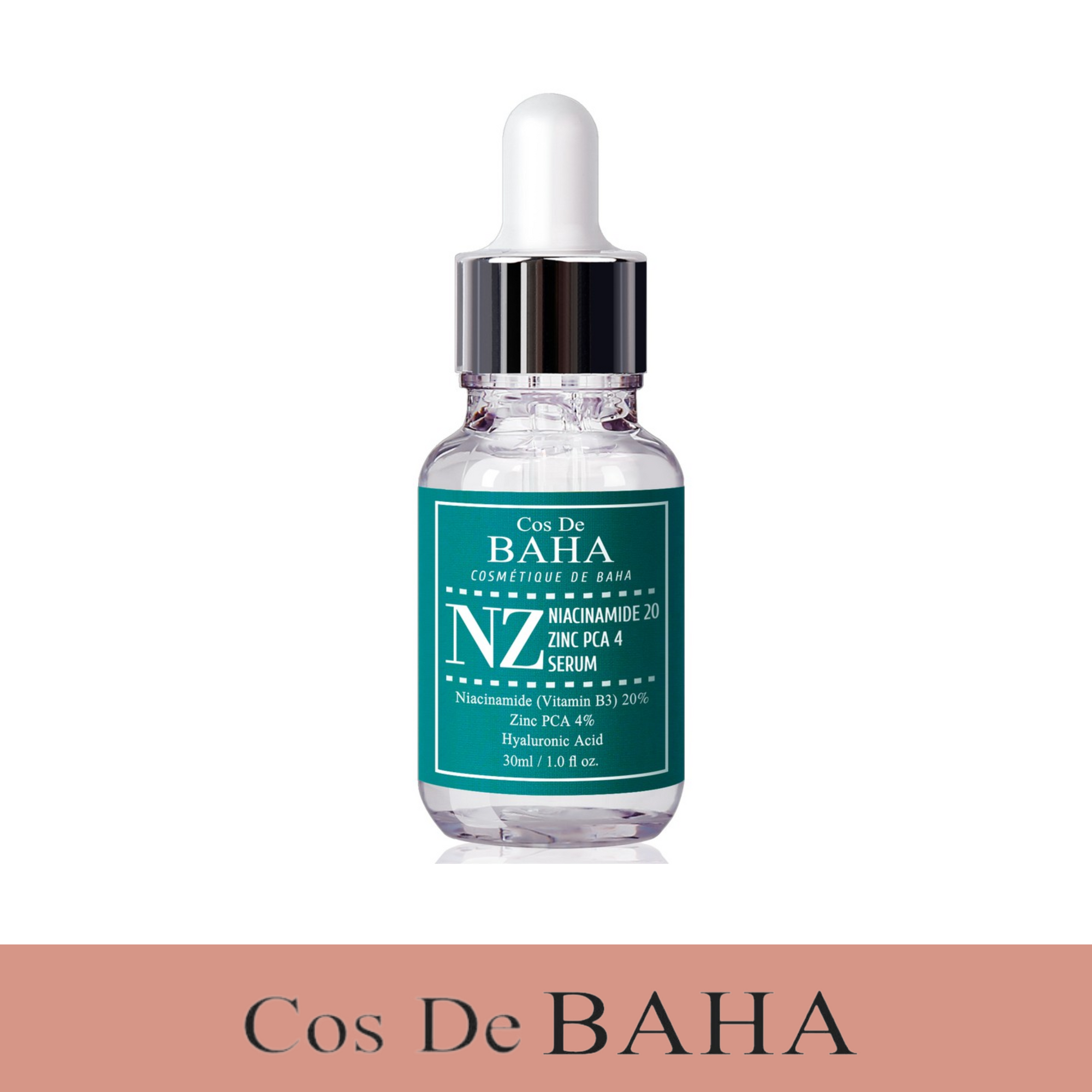 COS DE BAHA Niacinamide 20 Zinc Pca 4 (Nz) 30ml - Pore Reducer + Diminishes Acne Prone