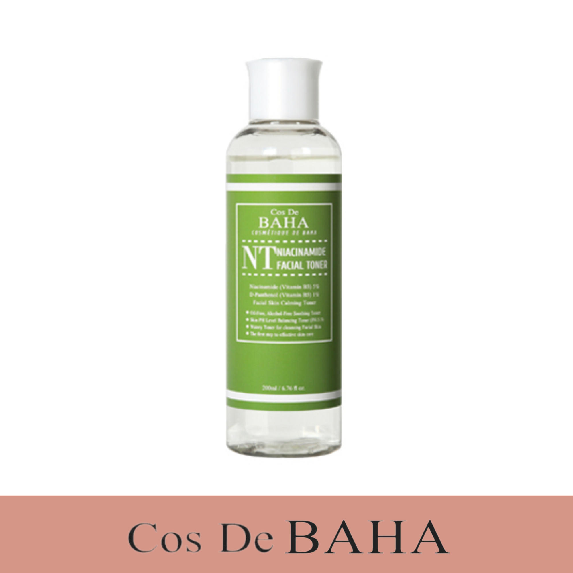 COS DE BAHA Niacinamide Toner 200ml (NT) With Vitamin B5 1% For Pore Minimizer