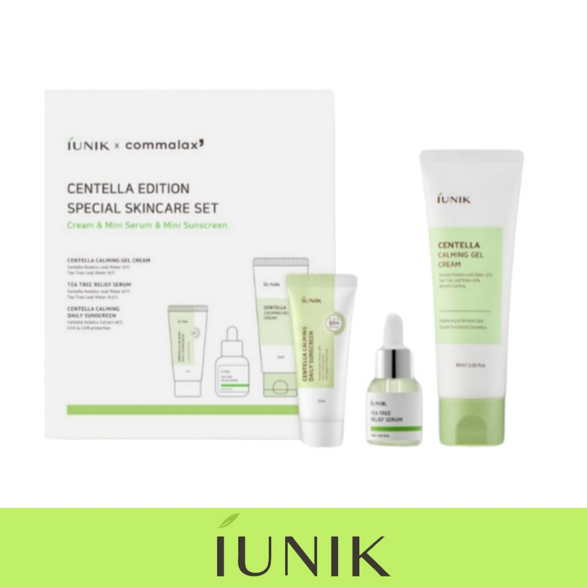 IUNIK Centella Edition Skin Care Set X Commalax