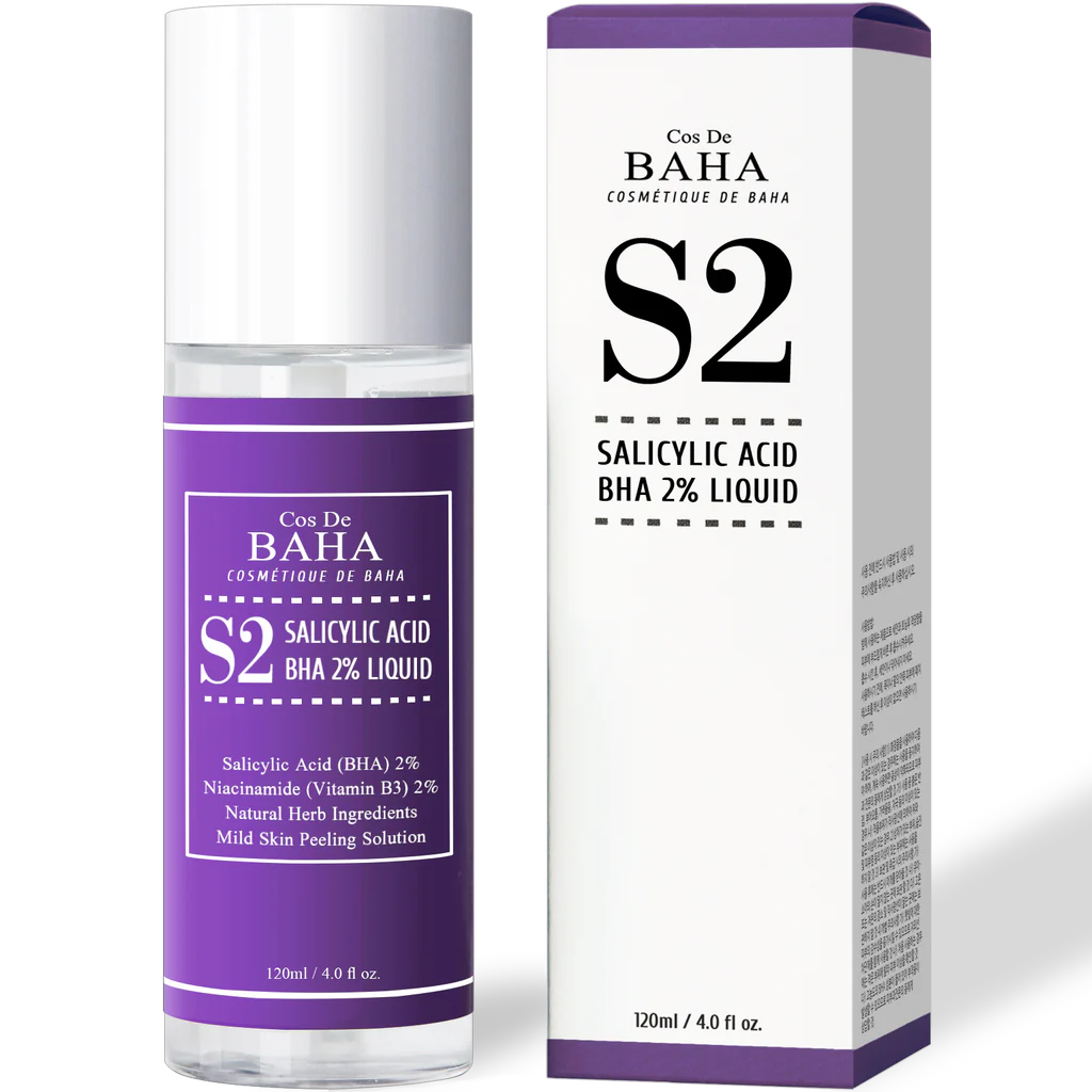 COS DE BAHA Salicylic Acid 2% Liquid 120ml (S2) with Niacinamide - Acne Spot Treatment