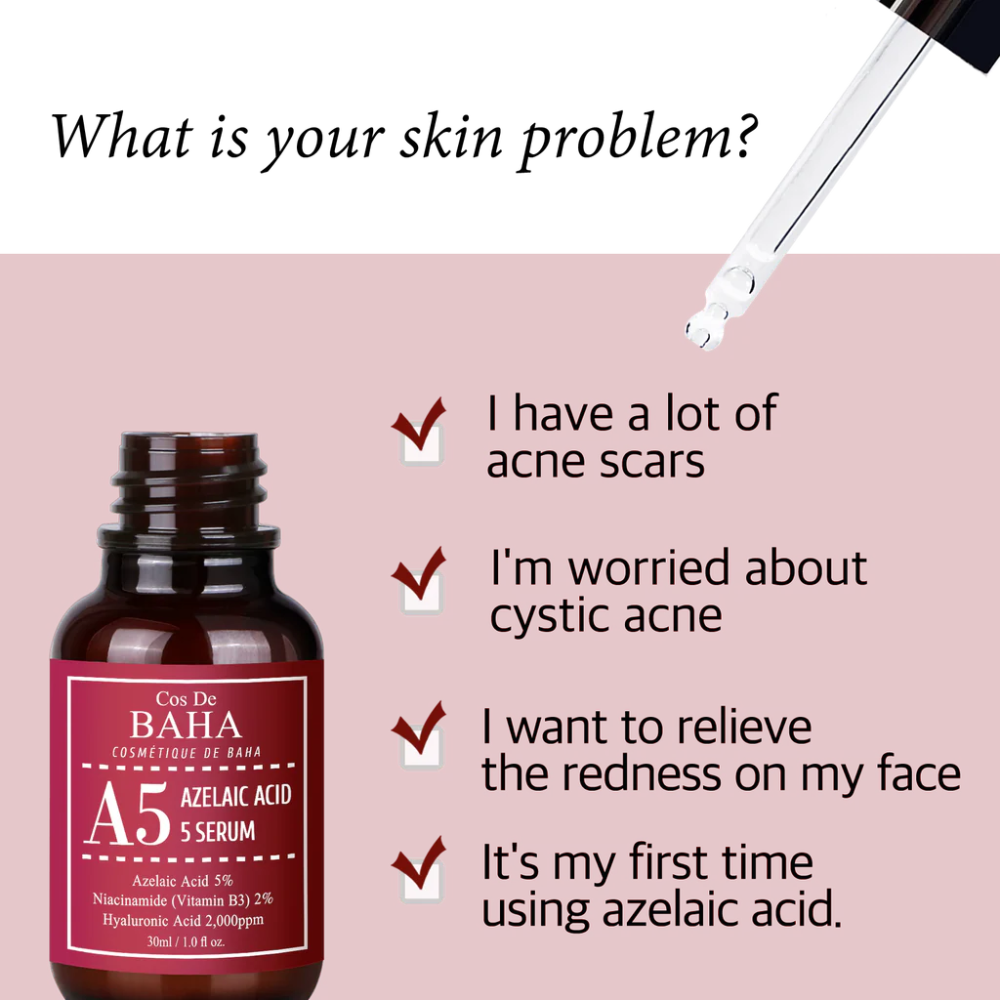 COS DE BAHA Azelaic Acid 5% Serum (A5) 30ml