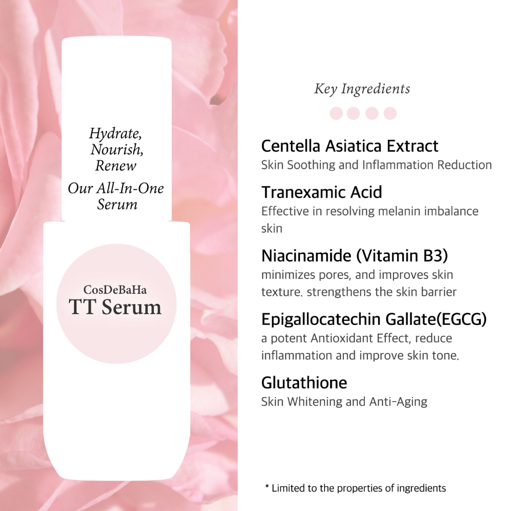 COS DE BAHA Tranexamic Acid Facial Serum (TT) 30ml