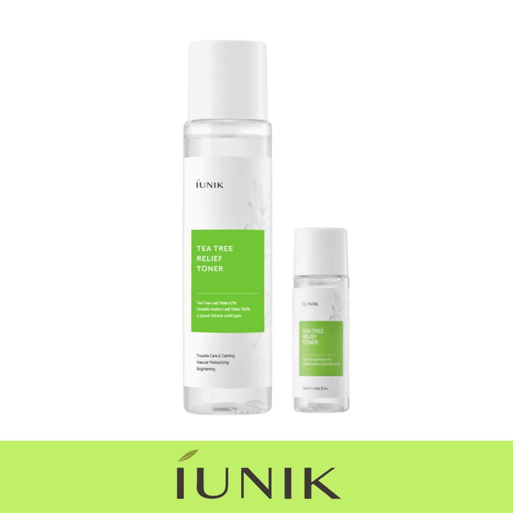 IUNIK Tea Tree Relief Toner 200ml and 25ml