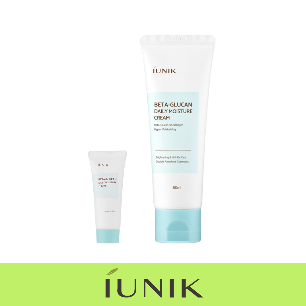 IUNIK Beta Glucan Daily Moisture Cream 60ml and 15ml