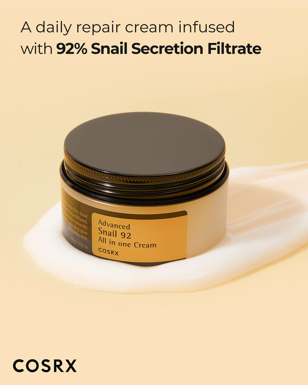 COSRX Advanced Snail 92 All-in-one Cream 100ml (Jar)